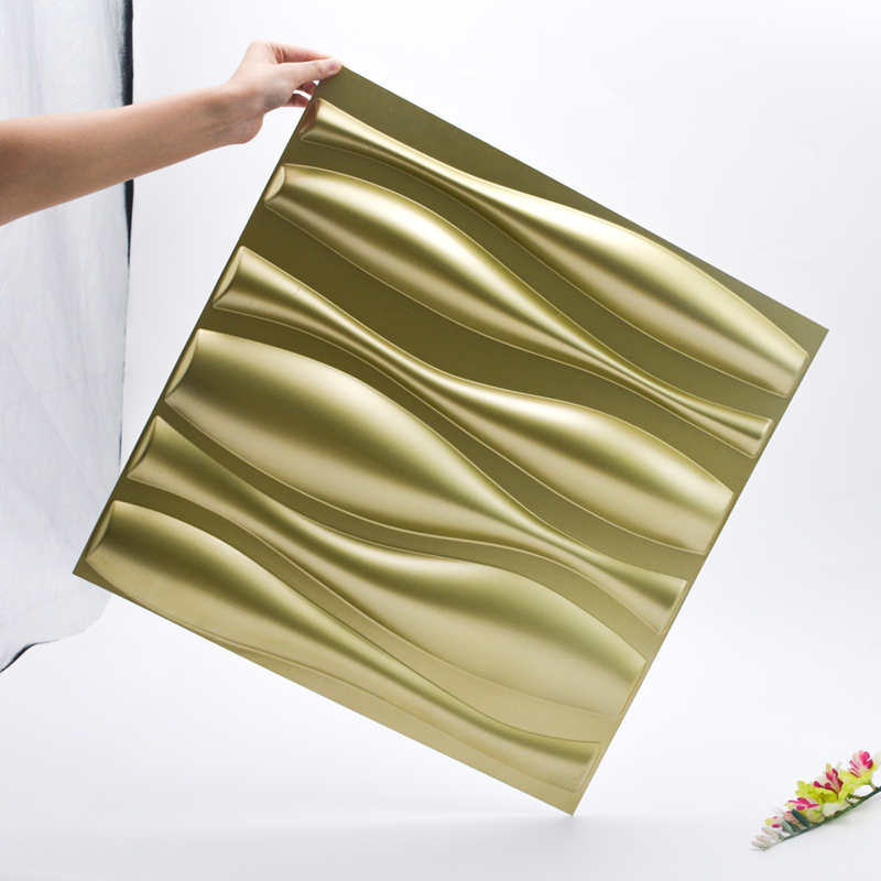 Vật liệu nhựa PVC cách âm Tấm tường trang trí Độ dày 1mm Tấm tường 3D để trang trí nội thất